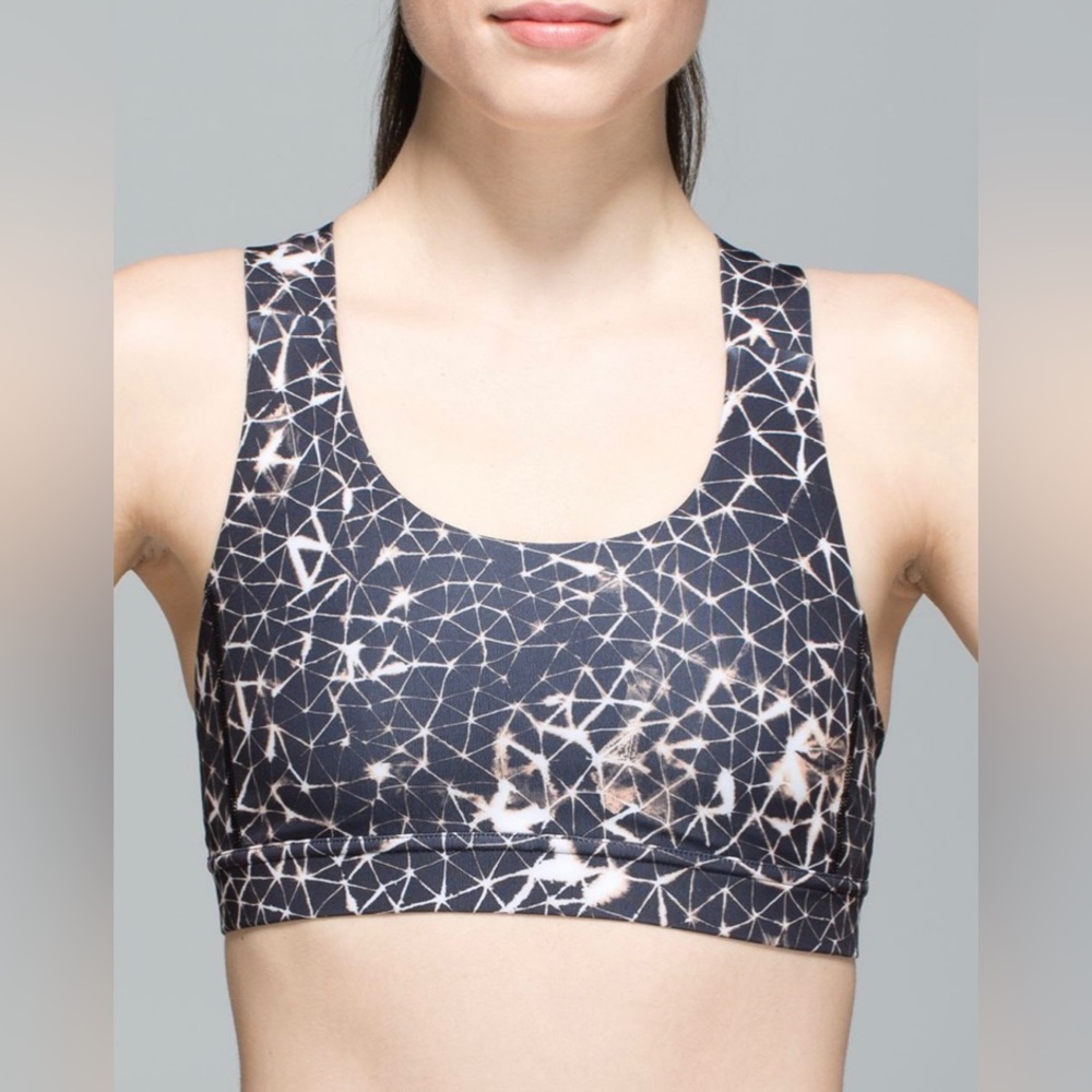 Lululemon All Sport Bra *Adjustable in Star Crushed Multi / Black